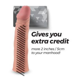 FUNDA DE PENE REALISTA CON EXTENSIÓN DE 2" THE MACHO CRUSHIOUS