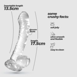 HUDINI DILDO ANAL JELLY TRANSPARENTE CRUSHIOUS