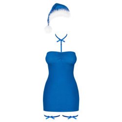 VESTIDO KISSMAS RED OBSESSIVE AZUL 36-38 S/M