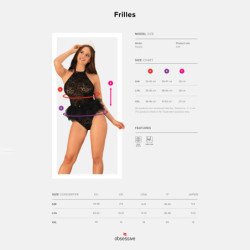 DISFRAZ DE SIRVIENTA FRILLES OBSESSIVE 40-42 L/XL