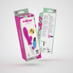 VIBRADOR CON ESTIMULADOR DE CLÍTORIS LOLLIPOP Y LUBRICANTE DE BASE AGUA INCLUIDO CRUSHIOUS