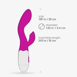 VIBRADOR CON ESTIMULADOR DE CLÍTORIS CHERIE Y LUBRICANTE DE BASE AGUA INCLUIDO CRUSHIOUS