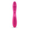 VIBRADOR RECARGABLE CON ESTIMULADOR DE CLÍTORIS BLOSSOMS ROSA FUERTE Y LUBRICANTE DE BASE AGUA INCLUIDO CRUSHIOUS