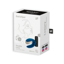 VIBRADOR DOUBLE LOVE CON APP SATISFYER AZUL