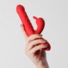 LAPIN VIBRADOR CONEJO RECARGABLE CON EMPUJE ROJO CRUSHIOUS