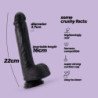 DILDO DE SILICONA LIQUIDA INVIKTUS 8 CRUSHIOUS NEGRO