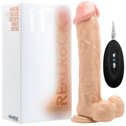 VIBRADOR REALISTA CON TESTÍCULOS REALROCK 11? BLANCO