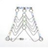 SUBBLIME - 953737 ARNÉS DE PECHO CON ANILLOS Y CADENAS PLATEADO TALLA ÚNICA