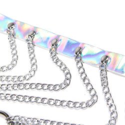 SUBBLIME - 953737 ARNÉS DE PECHO CON ANILLOS Y CADENAS PLATEADO TALLA ÚNICA