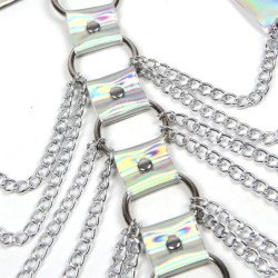 SUBBLIME - 953737 ARNÉS DE PECHO CON ANILLOS Y CADENAS PLATEADO TALLA ÚNICA
