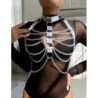 SUBBLIME - 953737 ARNÉS DE PECHO CON ANILLOS Y CADENAS PLATEADO TALLA ÚNICA
