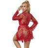 SUBBLIME - 953782 CAMISO DE ENCAJE + TANGA ROJO L/XL