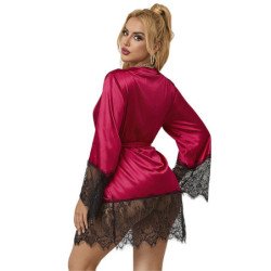 SUBBLIME - 953812 PIJAMA ELEGANTE DE ENCAJE + TANGA ROJO S/M