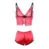 SUBBLIME - 953898 CAMISO DE SEDA Y ENCAJE + BRAGUITAS ROJO S/M