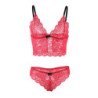SUBBLIME - 953898 CAMISO DE SEDA Y ENCAJE + BRAGUITAS ROJO S/M