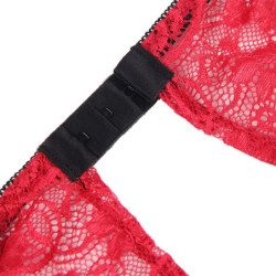 SUBBLIME - 953898 CAMISO DE SEDA Y ENCAJE + BRAGUITAS ROJO S/M