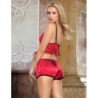 SUBBLIME - 953904 CAMISÓN DE SEDA Y ENCAJE + PANTIES ROJO L/XL