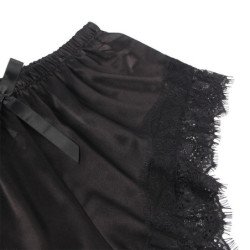 SUBBLIME - 953942 CAMISO DE SEDA CASUAL + PANTALONES DE ENCAJE NEGRO L/XL