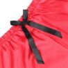 SUBBLIME - 953966 Camisón informal de seda + pantalones de encaje negro/rojo L/XL
