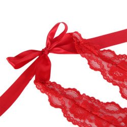 SUBBLIME - 953973 CUERPO SEXY CON VOLANTES + CINTURÓN ROJO S/M
