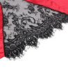 SUBBLIME - 954024 CAMISETA DE CAMISETA CON ESPALDA TRANSPARENTE DE ENCAJE + TANGA ROJO/NEGRO L/XL