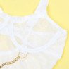 SUBBLIME - 954284 BODY CON CADENAS + LIGUERO BLANCO TALLA S/M