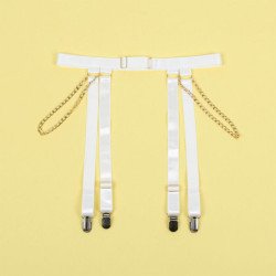 SUBBLIME - 954291 BODY CON CADENAS + LIGUERO BLANCO L/XL