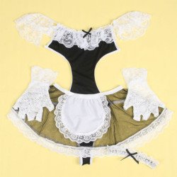 SUBBLIME - 954314 DISFRAZ DE CAMARERA SEXY NEGRO/BLANCO L/XL
