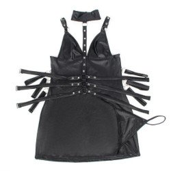 SUBBLIME - 954413 BODY DE CUERO NEGRO PARA BONDAGE L/XL