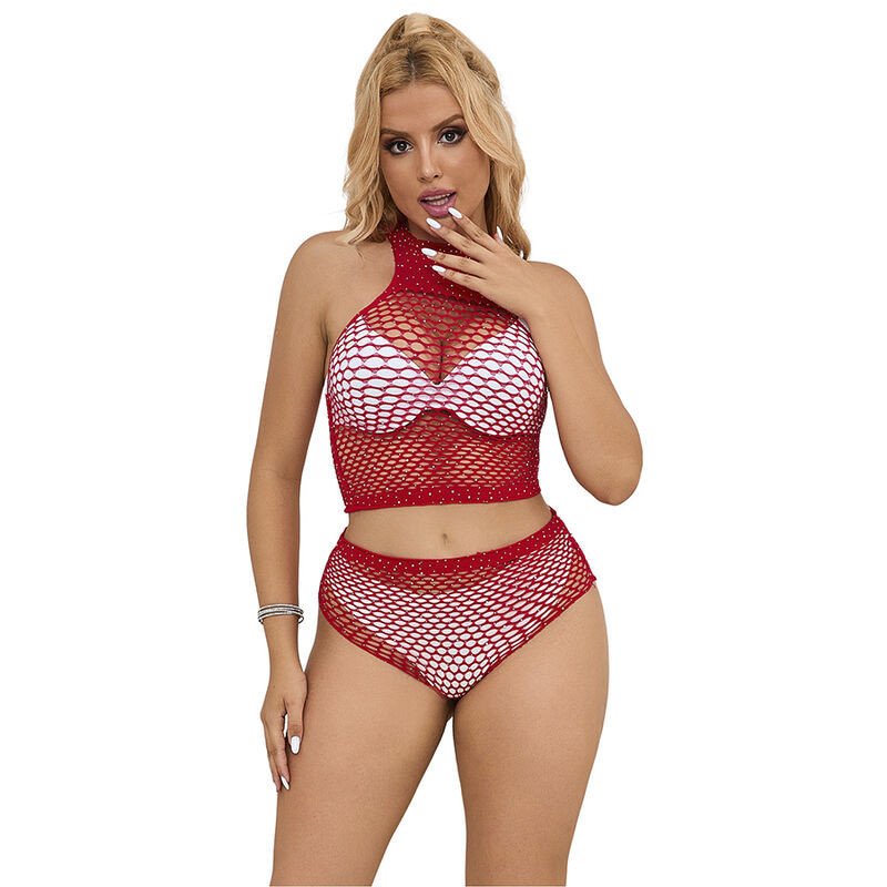 SUBBLIME - 952402 CONJUNTO DE RED CON DIAMANTES ROSAS TALLA ÚNICA