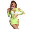 SUBBLIME - 952280 VESTIDO DE RED ELÁSTICO DE MANGA LARGA VERDE TALLA ÚNICA