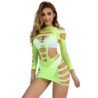 SUBBLIME - 952280 VESTIDO DE RED ELÁSTICO DE MANGA LARGA VERDE TALLA ÚNICA