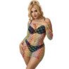 SUBBLIME - 952426 BODYSTOCKING DE REJILLA MANGA LARGA ARCOIRIS TALLA ÚNICA