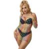 SUBBLIME - 952426 VESTIDO DE RED DE MANGA LARGA ARCOÍRIS TALLA ÚNICA