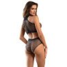 SUBBLIME - 952082 CONJUNTO DE RED CON PEDRERÍA NEGRO TALLA ÚNICA