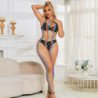 SUBBLIME - 952358 BODY STOCK DE MALLA ARCOÍRIS CON CUELLO HALTER XS/M