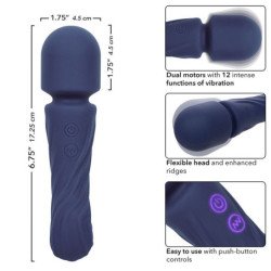 CALEXOTICS - MASAJEADOR CHARISMA ALLURE CON DOBLE MOTOR, 12 FUNCIONES, 17,25 CM X 4,5 CM, COLOR MORADO