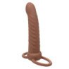 CALEXOTICS - MAXX DOBLE PENETRADOR ACANALADO 10 VIBRACIONES MULATO
