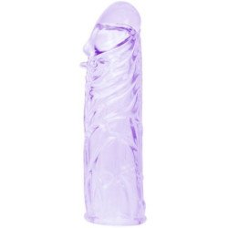 BAILE - FUNDA LILA PARA EL PENE DE SILICONA ADAPTABLE DE 13 CM