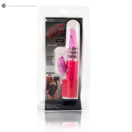 BAILE - SUPERESTIMULADOR ROTADOR DE CONEJO ROSA