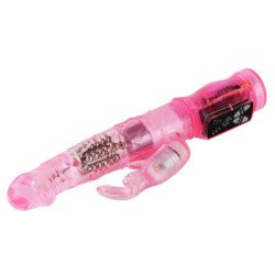 BAILE - MINI ROTADOR SUPERESTIMULADOR CON FORMA DE CONEJO ROSA