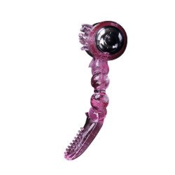 BAILE - ANILLO DE SILICONA CON 10 RITMOS DE LENGUA Y VIBRACIÓN ROSA