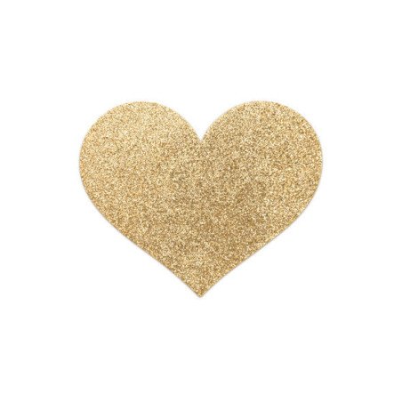 BIJOUX - INDISCRETS FLASH CUBIERTOS PARA PEZONES CON FORMA DE CORAZÓN DORADO