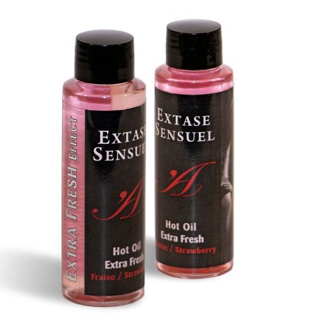 EXTASE SENSUAL - ACEITE DE MASAJE CON EFECTO DE FRESA EXTRA FRESCA 100 ML