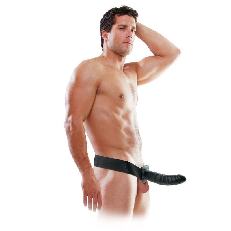 SERIE FETISH FANTASY - 19 CM NEGRO CON CORREA HUECO