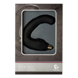 ROCKS-OFF - MASAJEADOR DE PUNTO G MASCULINO RUDE-BOY 7 V NEGRO