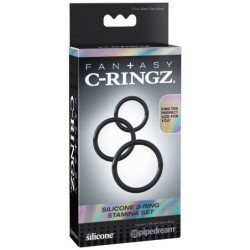 FANTASY C-RINGZ - JUEGO DE 3 ANILLOS DE SILICONA PARA MAYOR RESISTENCIA