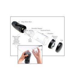EXTREME TOYZ - PDX MEGA BATOR MASTURBADOR USB MASCULINO ANO NEGRO