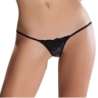 PASSION - MICRO TANGA NEGRO TALLA UNICA CON ENCAJE