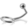 ANILLO PARA PENE DE METAL DURO CON GANCHO ANAL 45MM